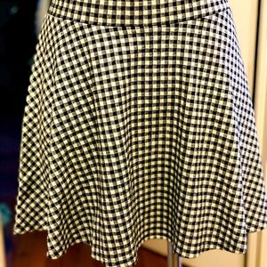 Black & White Gingham Skater Skirt